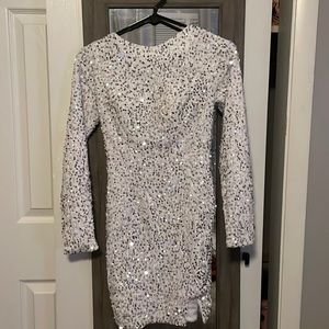 White Sequin Dress